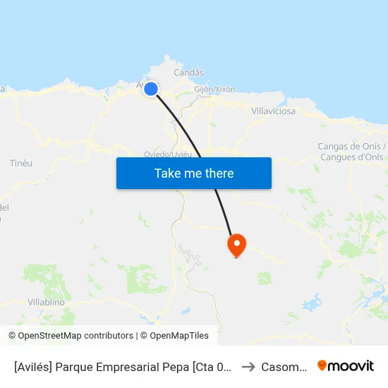 [Avilés]  Parque Empresarial Pepa [Cta 07919] to Casomera map