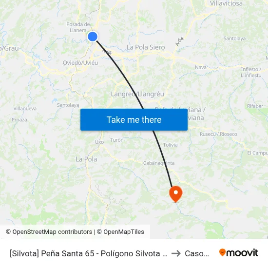 [Silvota]  Peña Santa 65 - Polígono Silvota [Cta 07954] to Casomera map