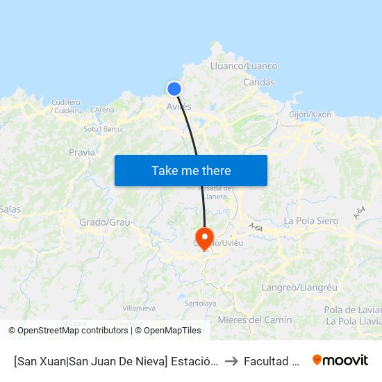 [San Xuan|San Juan De Nieva]  Estación Renfe San Juan [Cta 01054] to Facultad De Biología map