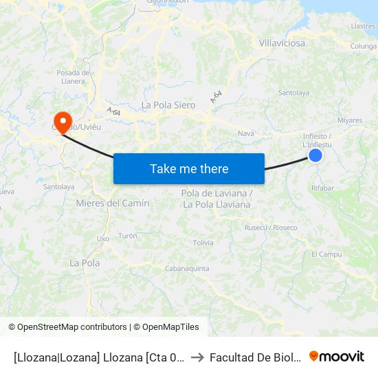 [Llozana|Lozana]  Llozana [Cta 03722] to Facultad De Biología map
