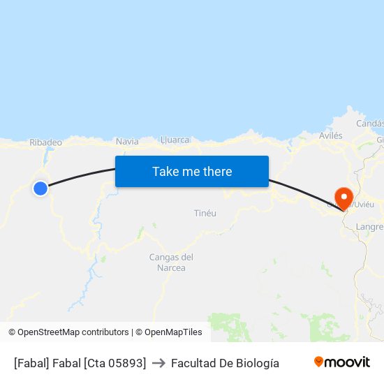[Fabal]  Fabal [Cta 05893] to Facultad De Biología map