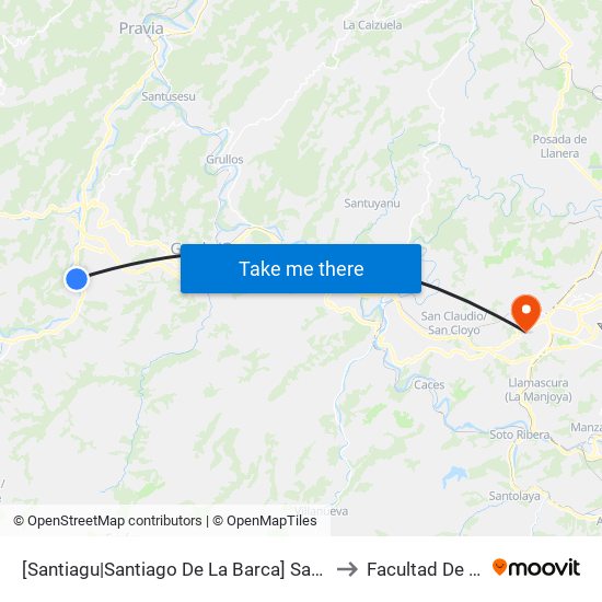 [Santiagu|Santiago De La Barca]  Santiagu [Cta 06021] to Facultad De Biología map