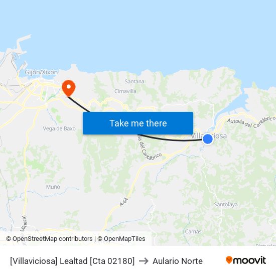 [Villaviciosa]  Lealtad [Cta 02180] to Aulario Norte map