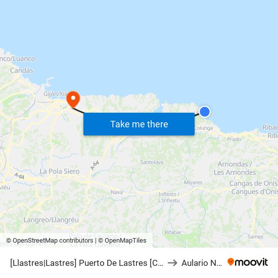 [Llastres|Lastres]  Puerto De Lastres [Cta 17246] to Aulario Norte map