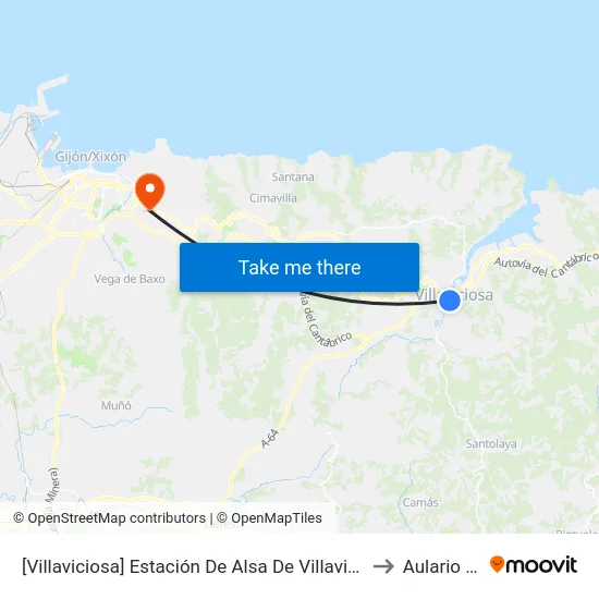 [Villaviciosa]  Estación De Alsa De Villaviciosa. [Cta 05094] to Aulario Norte map