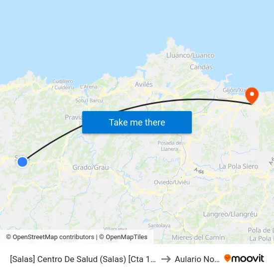 [Salas]  Centro De Salud (Salas) [Cta 16266] to Aulario Norte map