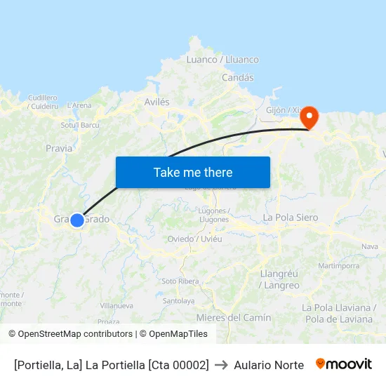 [Portiella, La]  La Portiella [Cta 00002] to Aulario Norte map