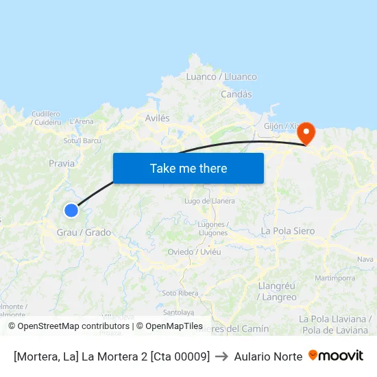 [Mortera, La]  La Mortera 2 [Cta 00009] to Aulario Norte map