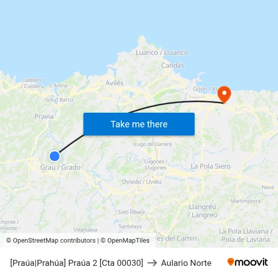 [Praúa|Prahúa]  Praúa 2 [Cta 00030] to Aulario Norte map