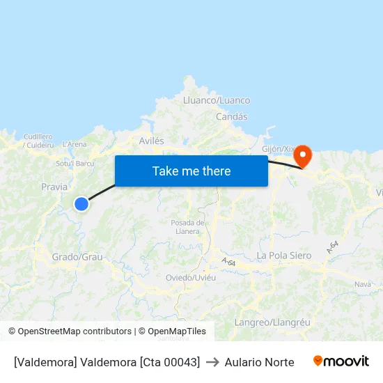 [Valdemora]  Valdemora [Cta 00043] to Aulario Norte map