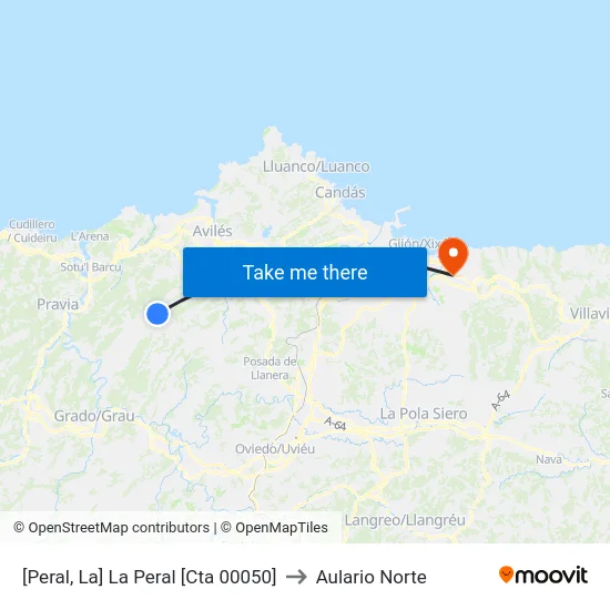 [Peral, La]  La Peral [Cta 00050] to Aulario Norte map