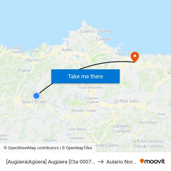 [Augüera|Agüera]  Augüera [Cta 00073] to Aulario Norte map