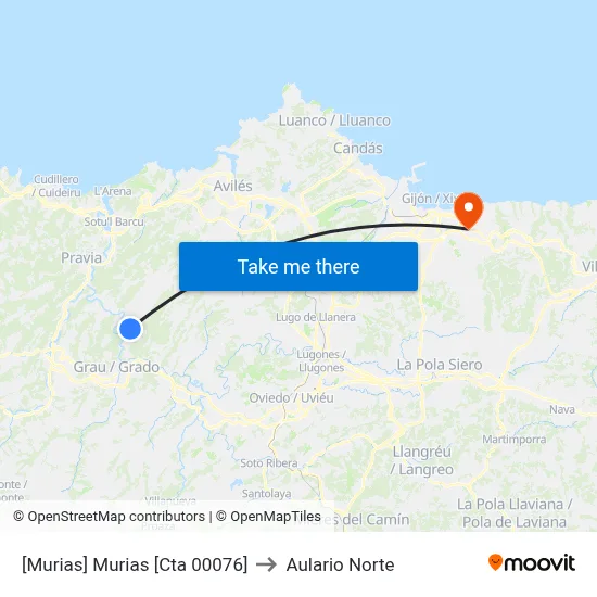 [Murias]  Murias [Cta 00076] to Aulario Norte map
