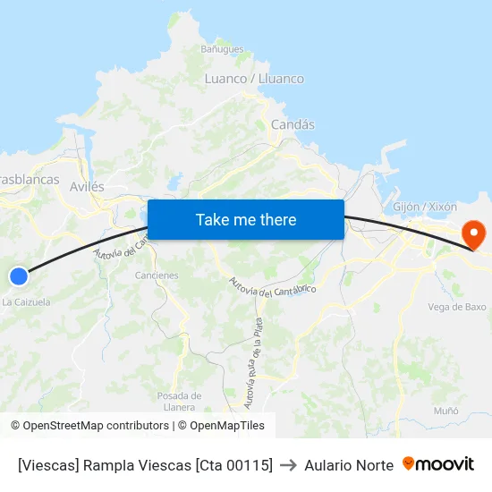 [Viescas]  Rampla Viescas [Cta 00115] to Aulario Norte map