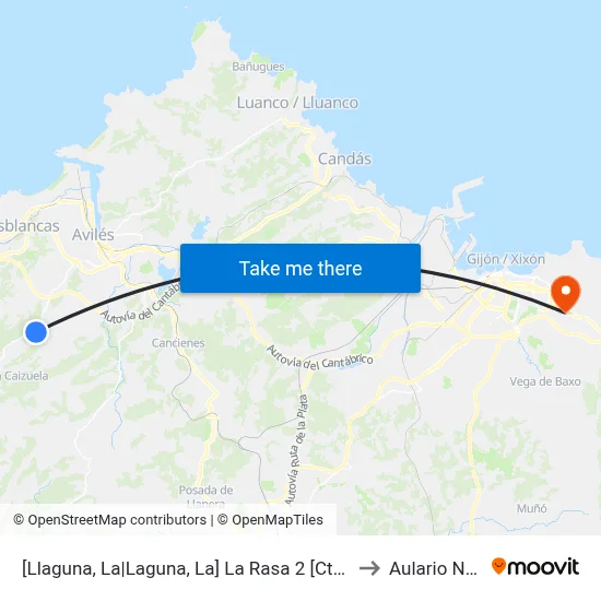 [Llaguna, La|Laguna, La]  La Rasa 2 [Cta 00165] to Aulario Norte map