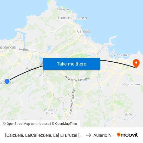 [Caizuela, La|Callezuela, La]  El Bruzal [Cta 00170] to Aulario Norte map