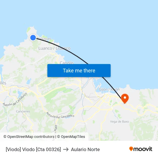 [Viodo]  Viodo [Cta 00326] to Aulario Norte map