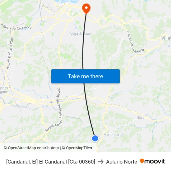 [Candanal, El]  El Candanal [Cta 00360] to Aulario Norte map