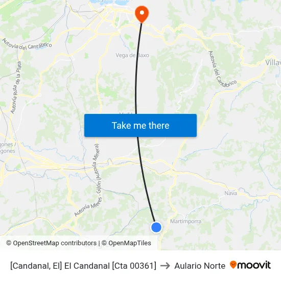 [Candanal, El]  El Candanal [Cta 00361] to Aulario Norte map