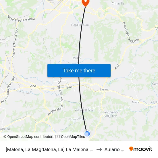 [Malena, La|Magdalena, La]  La Malena 2 [Cta 00383] to Aulario Norte map