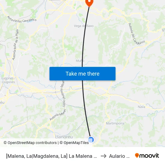 [Malena, La|Magdalena, La]  La Malena 2 [Cta 00384] to Aulario Norte map