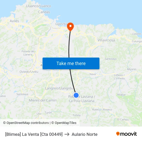 [Blimea]  La Venta [Cta 00449] to Aulario Norte map