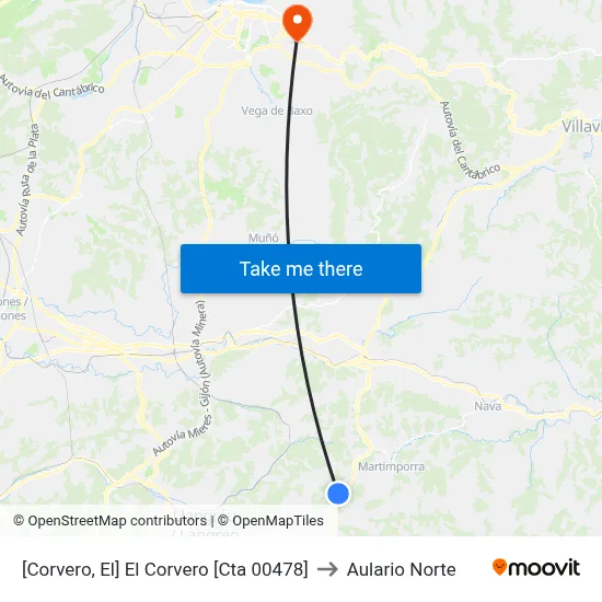 [Corvero, El]  El Corvero [Cta 00478] to Aulario Norte map
