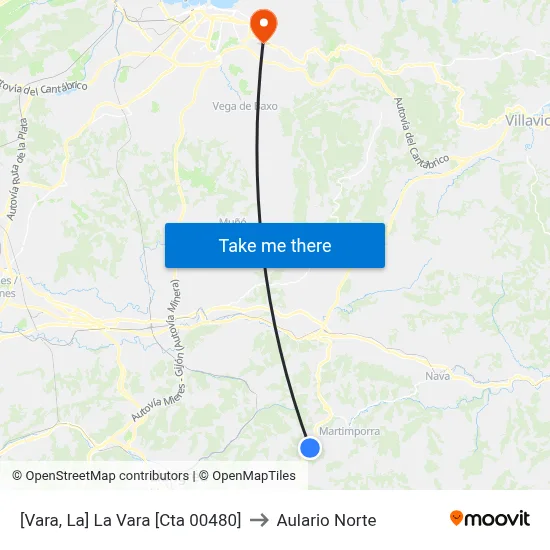 [Vara, La]  La Vara [Cta 00480] to Aulario Norte map
