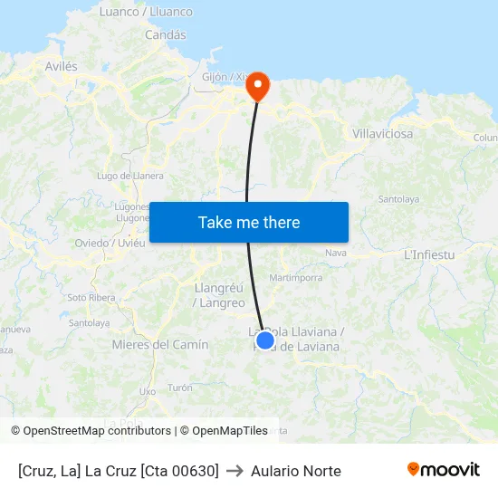 [Cruz, La]  La Cruz [Cta 00630] to Aulario Norte map