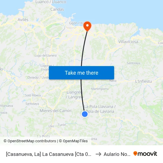 [Casanueva, La]  La Casanueva [Cta 00651] to Aulario Norte map