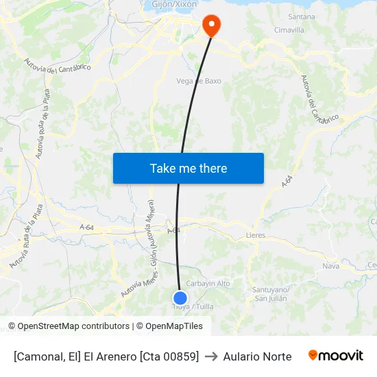[Camonal, El]  El Arenero [Cta 00859] to Aulario Norte map