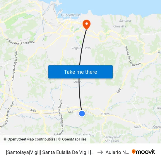 [Santolaya|Vigil]  Santa Eulalia De Vigil [Cta 00885] to Aulario Norte map