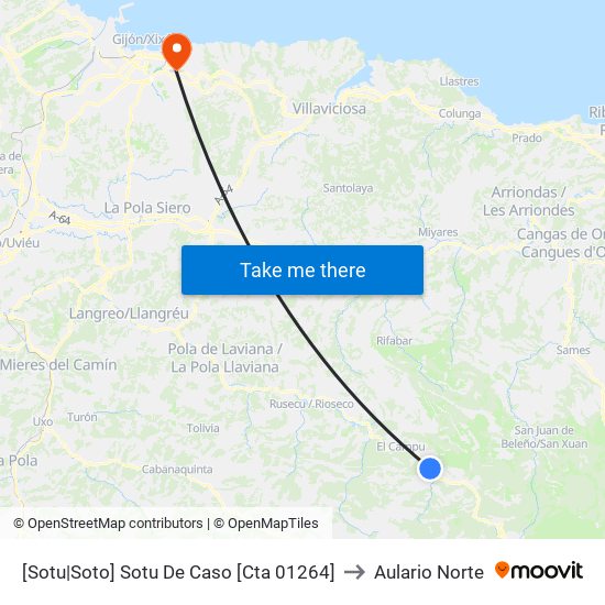 [Sotu|Soto]  Sotu De Caso [Cta 01264] to Aulario Norte map