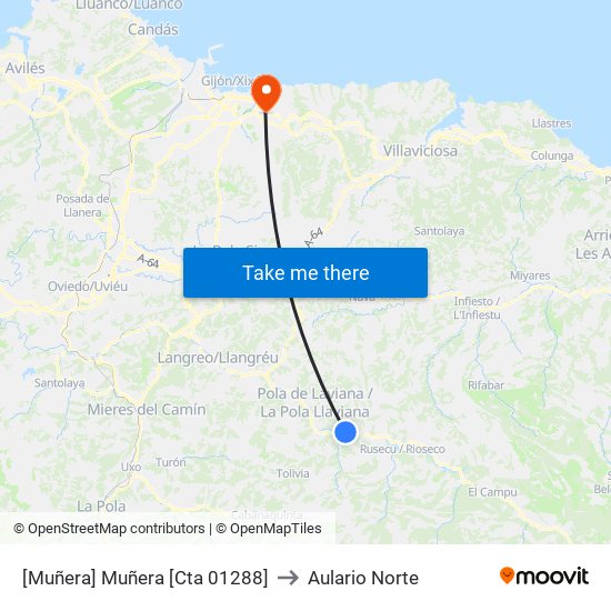 [Muñera]  Muñera [Cta 01288] to Aulario Norte map