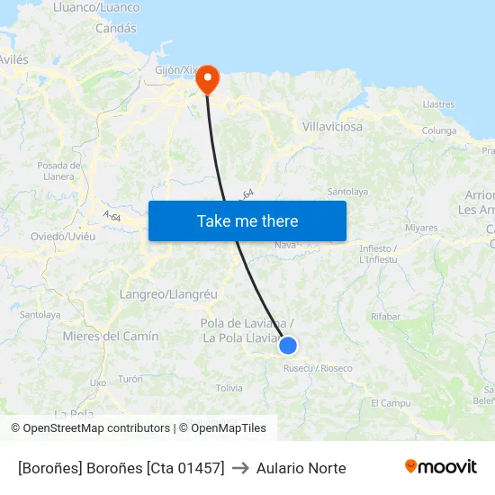 [Boroñes]  Boroñes [Cta 01457] to Aulario Norte map