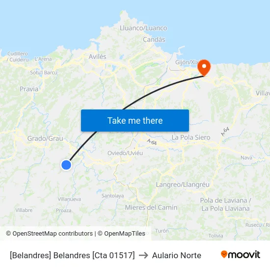 [Belandres]  Belandres [Cta 01517] to Aulario Norte map