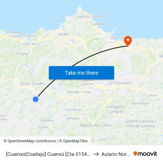 [Cuainxú|Coallajú]  Cuanxú [Cta 01542] to Aulario Norte map