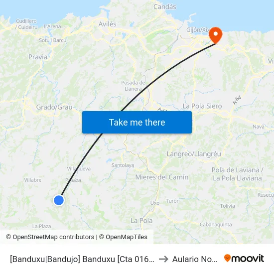 [Banduxu|Bandujo]  Banduxu [Cta 01625] to Aulario Norte map
