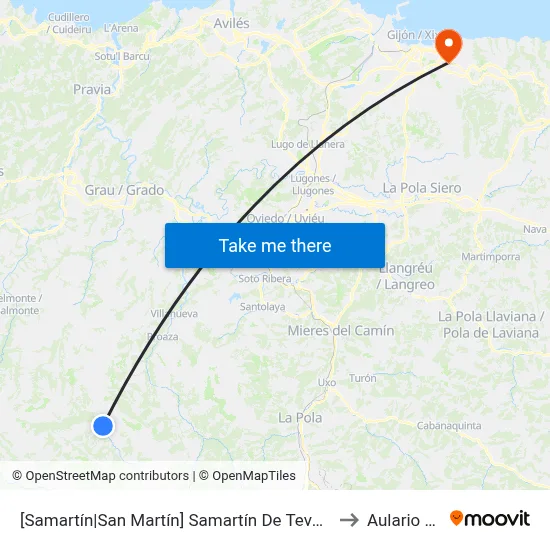 [Samartín|San Martín]  Samartín De Teverga [Cta 01629] to Aulario Norte map