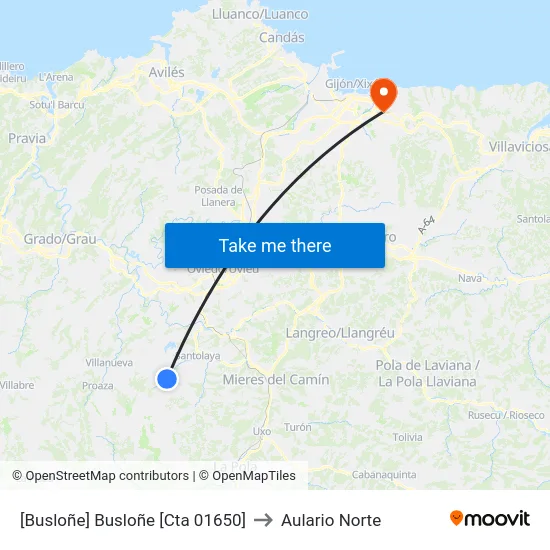 [Busloñe]  Busloñe [Cta 01650] to Aulario Norte map