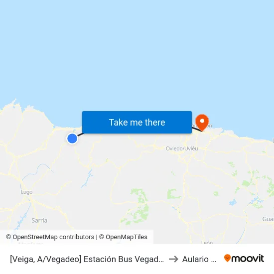 [Veiga, A/Vegadeo]  Estación Bus Vegadeo [Cta 01702] to Aulario Norte map