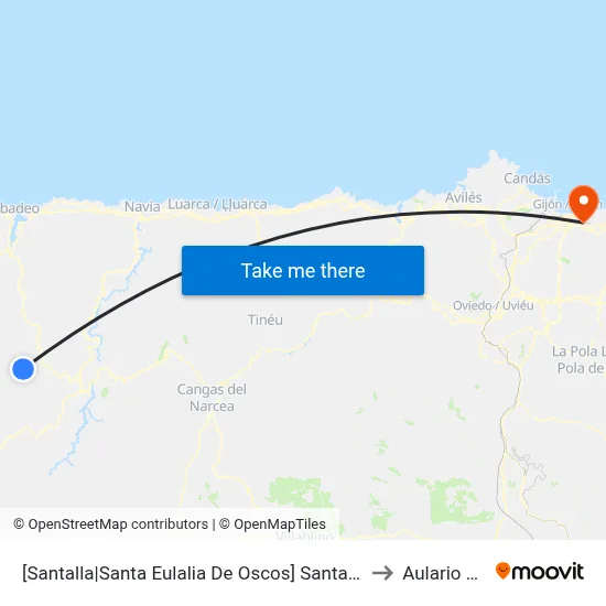 [Santalla|Santa Eulalia De Oscos]  Santalla [Cta 01727] to Aulario Norte map