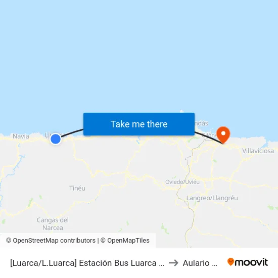 [Luarca/L.Luarca]  Estación Bus Luarca [Cta 01772] to Aulario Norte map
