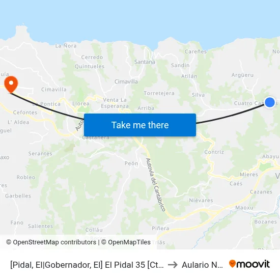 [Pidal, El|Gobernador, El]  El Pidal 35 [Cta 01870] to Aulario Norte map