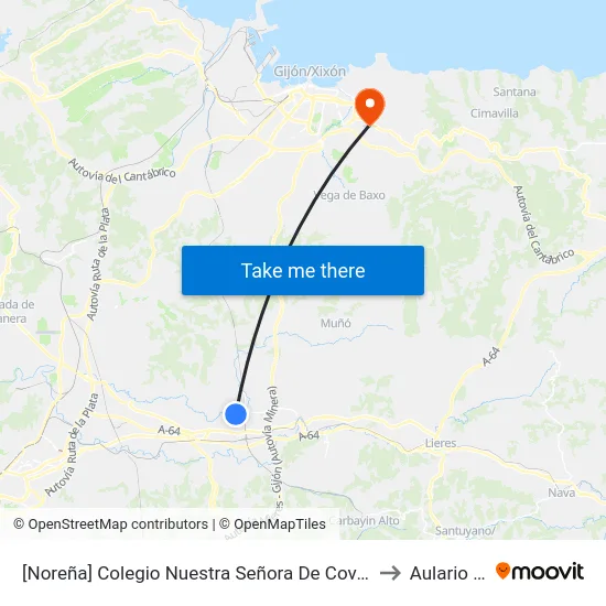 [Noreña]  Colegio Nuestra Señora De Covadonga [Cta 02090] to Aulario Norte map