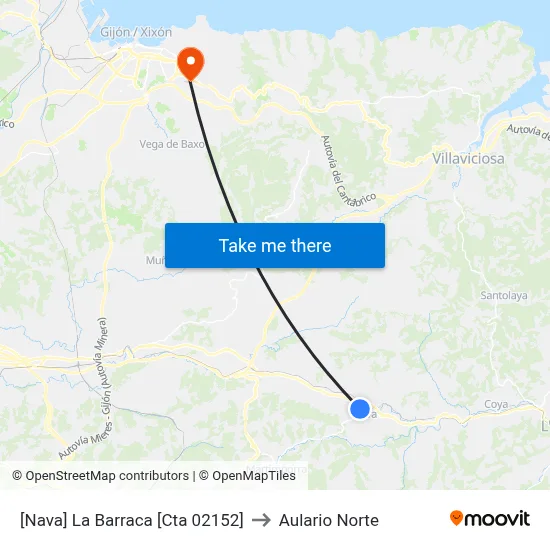 [Nava]  La Barraca [Cta 02152] to Aulario Norte map