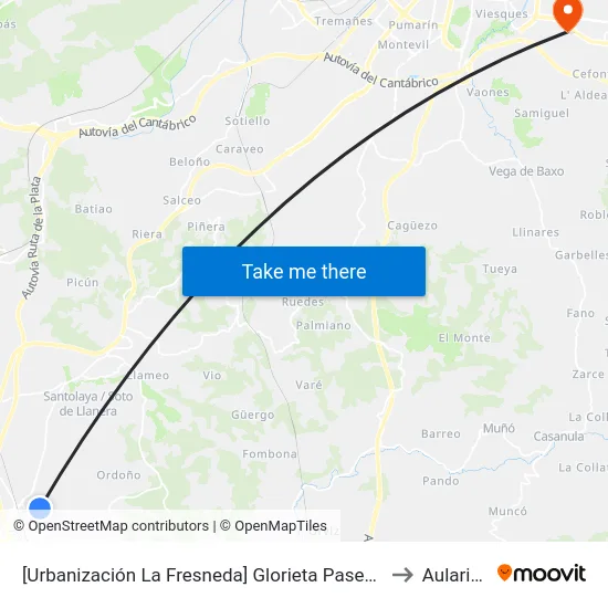 [Urbanización La Fresneda]  Glorieta Paseo De Las Bicicletas [Cta 02338] to Aulario Norte map