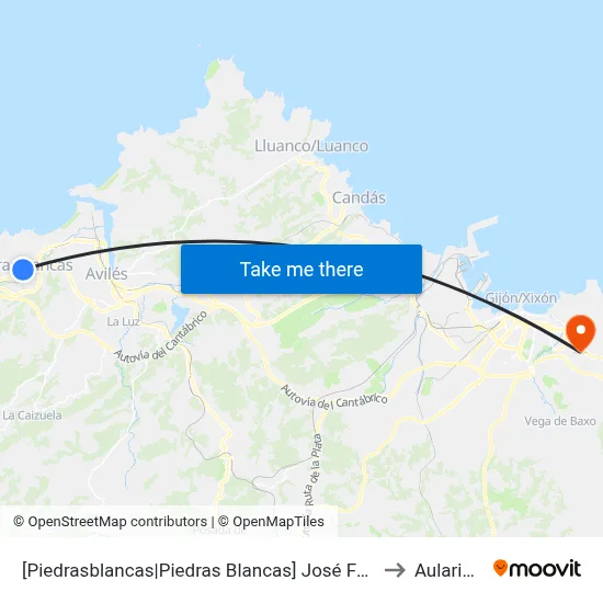 [Piedrasblancas|Piedras Blancas]  José Fernandín Avda [Cta 02983] to Aulario Norte map