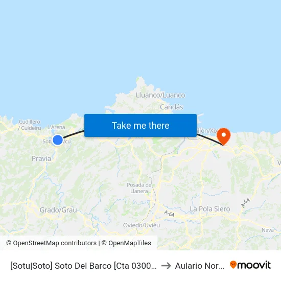 [Sotu|Soto]  Soto Del Barco [Cta 03008] to Aulario Norte map