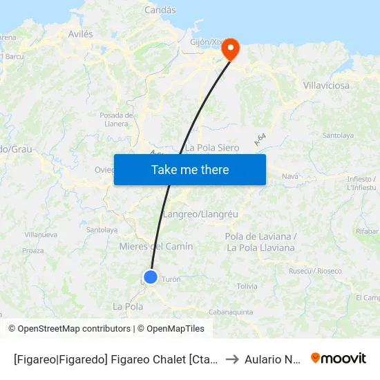 [Figareo|Figaredo]  Figareo Chalet [Cta 03212] to Aulario Norte map